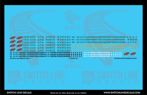 N Scale CNW F7 Locomotive Decals