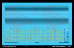 N Scale CNW Business Cars Decal Set