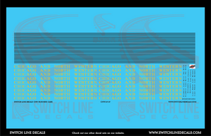 HO Scale CNW Business Cars Decal Set