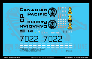 N Scale Canadian Pacific 7022 SD70ACU Locomotive Decal Set