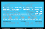 HO Scale Canadian Pacific SD30ECO Locomotive Decal Set