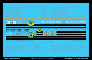 N Scale Connecticut Southern GW Locomotives Decal Set