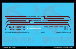N Scale Chicago South Shore CSS GP38 Locomotives Decal Set