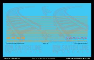 N Scale CSX Geometry Cars Decal Set