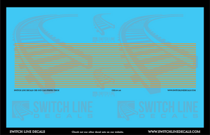 N Scale CSX OCS Car Stripes Thick Decal Set