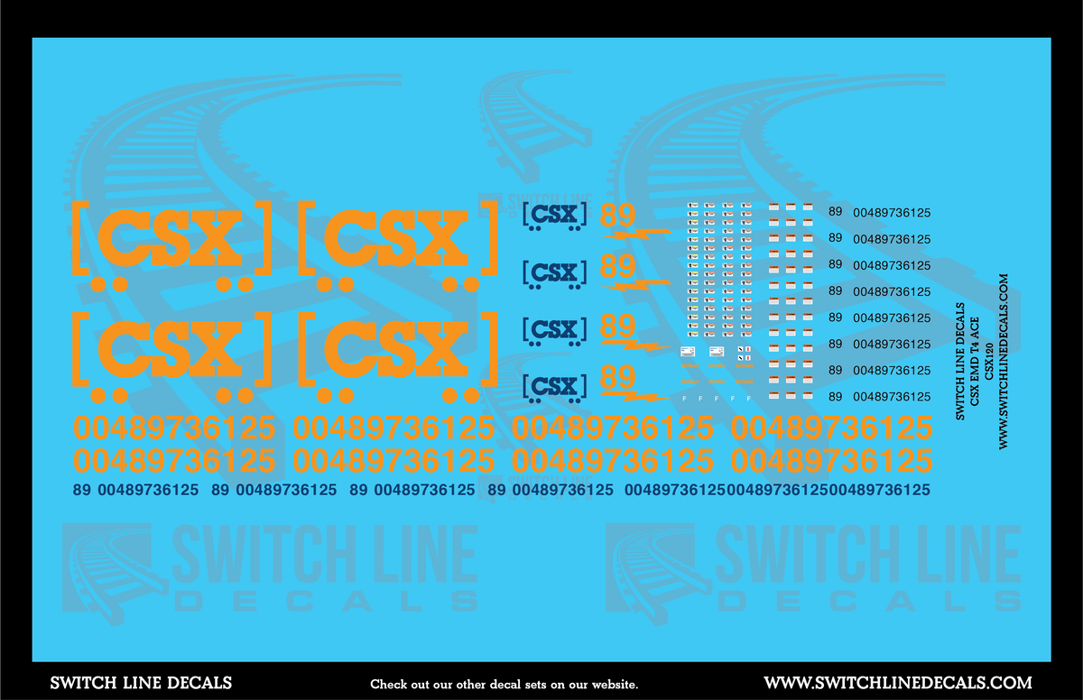 Distributed Power Sticker Csx MD Decals for Model Railroads – Switch Line Decals