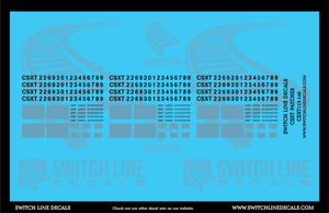 N Scale CSXT Patches Decal Set