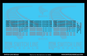 HO Scale CSXT Patches Decal Set