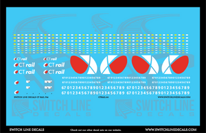 N Scale CT Rail P40 Locomotive Decal Set