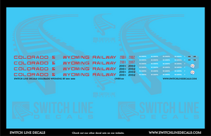 Colorado and Wyoming Railroad Locomotives Decal Set