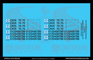 N Scale DJJ Two Bay Covered Hopper Decal Set