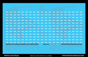 N Scale Dashed White Sill Stripes Decal Set