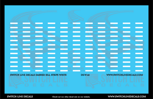 O Scale Dashed White Sill Stripes Decal Set