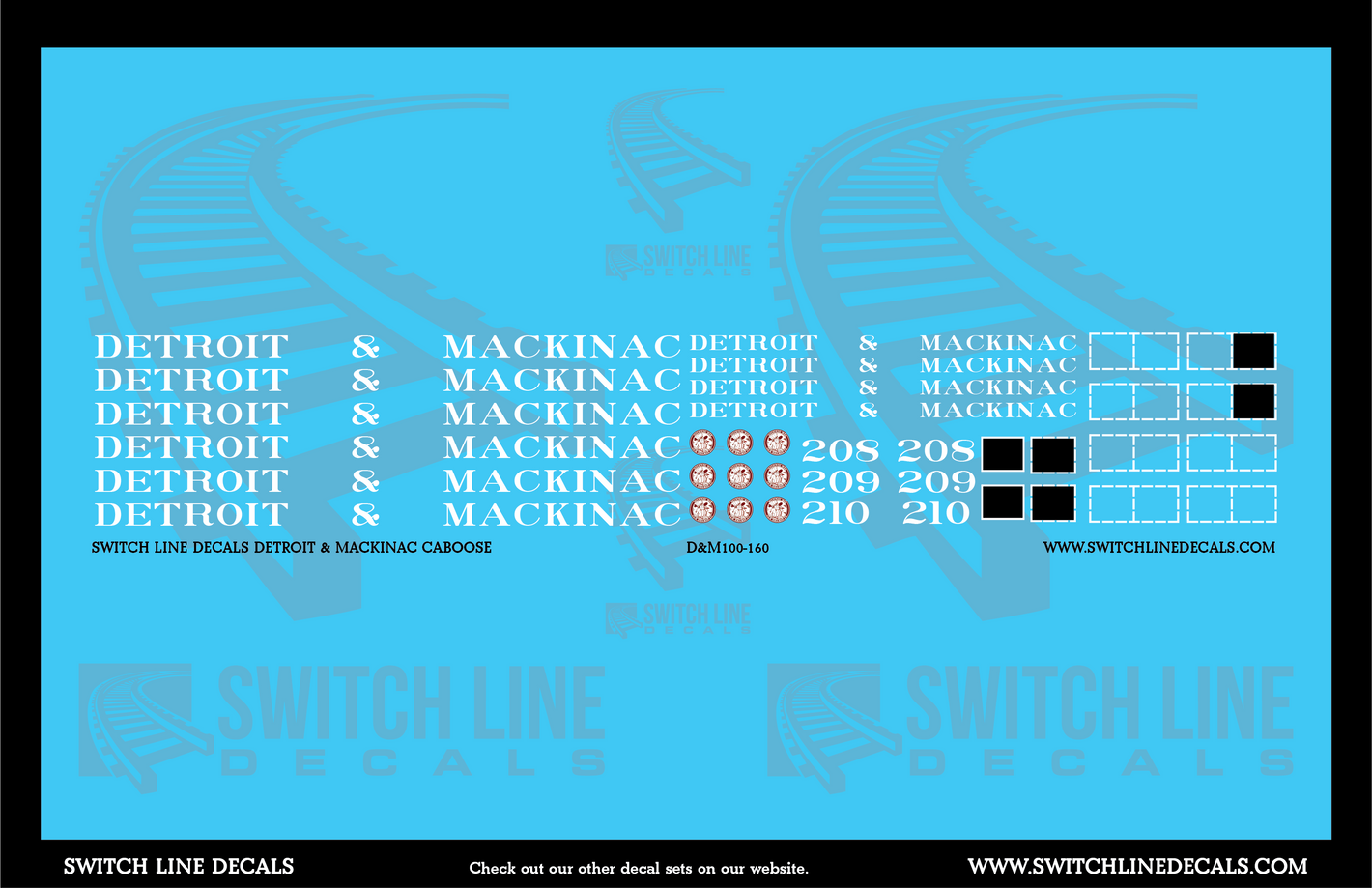 N Scale Detroit & Mackinac Caboose Decal Set