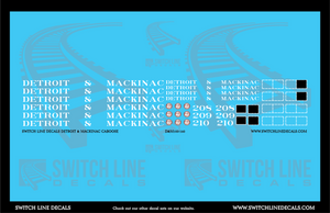 N Scale Detroit & Mackinac Caboose Decal Set