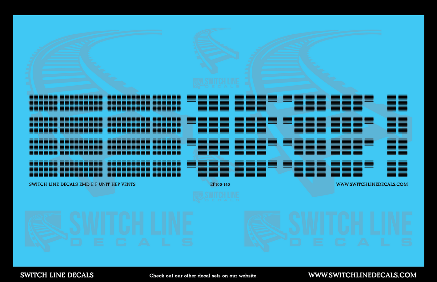 N Scale EMD E&F Unit HEP Vents Decal Set