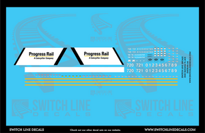 N Scale EMD Banana T4 ACE Locomotive Decal Set