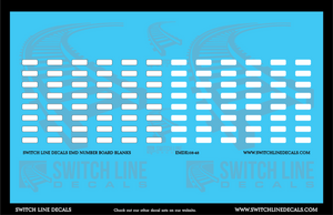 O Scale EMD Number Board Blanks Decal Set