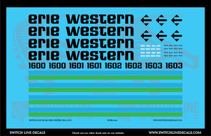 O Scale Erie Western RS3 Locomotive Decal Set
