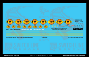 N Scale First Coast Railroad Decal Set