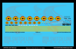 HO Scale First Coast Railroad Decal Set