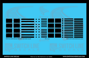 N Scale Black Freight Patches Decal Set