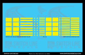 HO Scale Yellow Freight Patches Decal Set