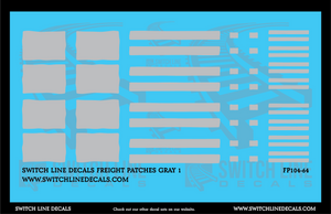 S Scale Gray Freight Patches Decal Set