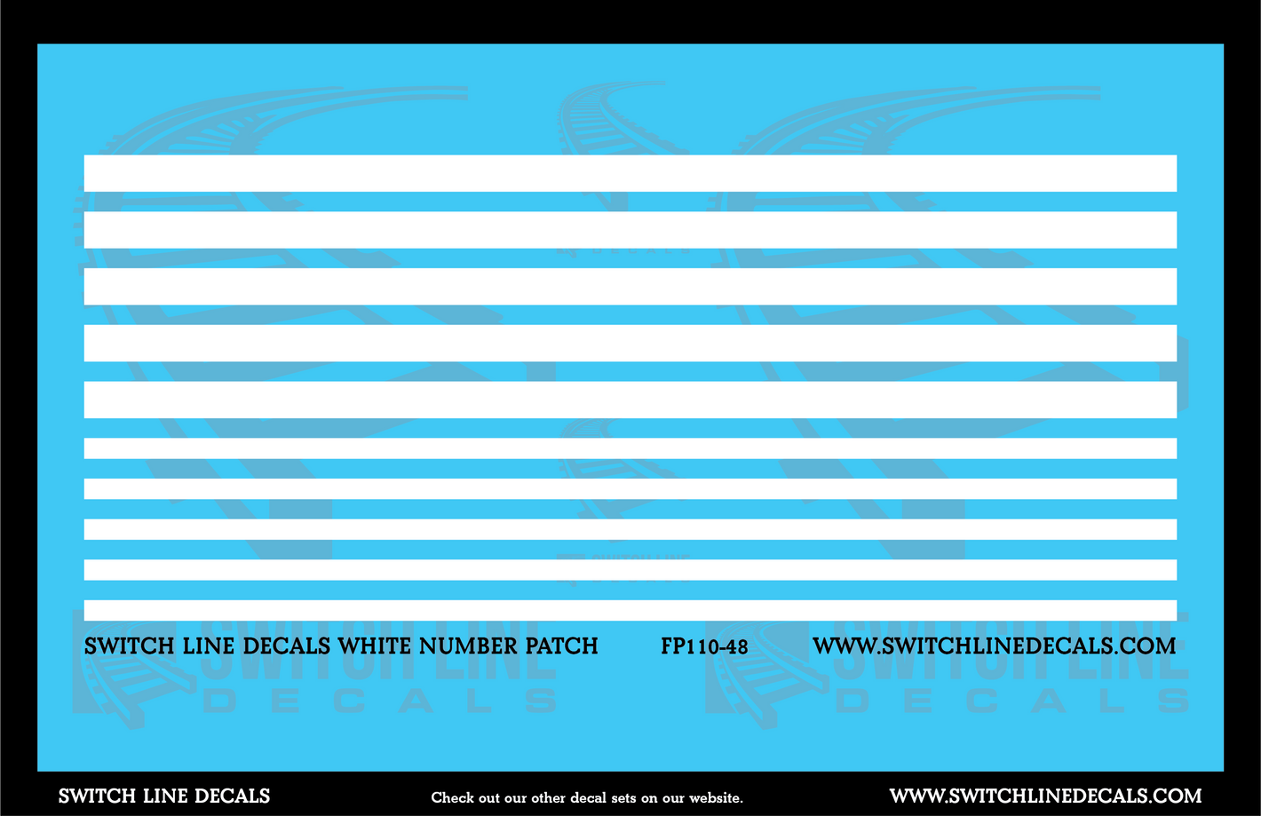 O Scale White Number Patch Decal Set