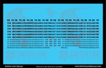 S Scale FRTX Black Freight Car Stencil Patch Decal Set | Switchline Decals