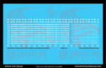 HO Scale FRTX White Freight Car Stencil Patch Decal Set | Switchline Decals