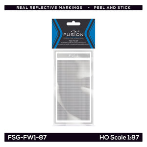 HO Scale UP/CMO Style RD-4 Coal Hopper White Dashes Reflective Decal Set
