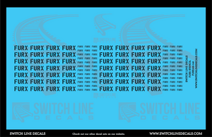 N Scale FURX Stencil Decal Set