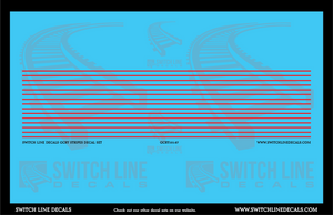 HO Scale Grand Canyon Railroad Stripes Decal Set