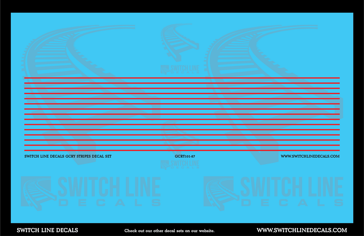 HO Scale Grand Canyon Railroad Stripes Decal Set