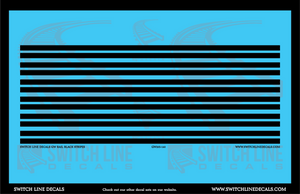 N Scale GW Rail Black Stripes Decal Set