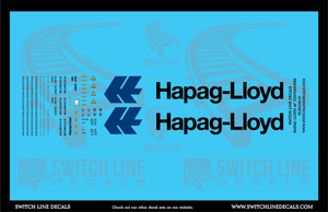 HO Scale Hapag Lloyd 40' Containers Decal Set