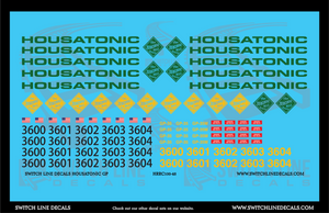 O Scale Housatonic Railroad GP Locomotive Decal Set