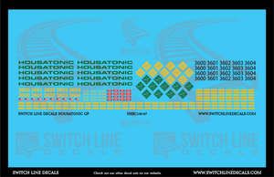 HO Scale Housatonic Railroad GP Locomotive Decal Set