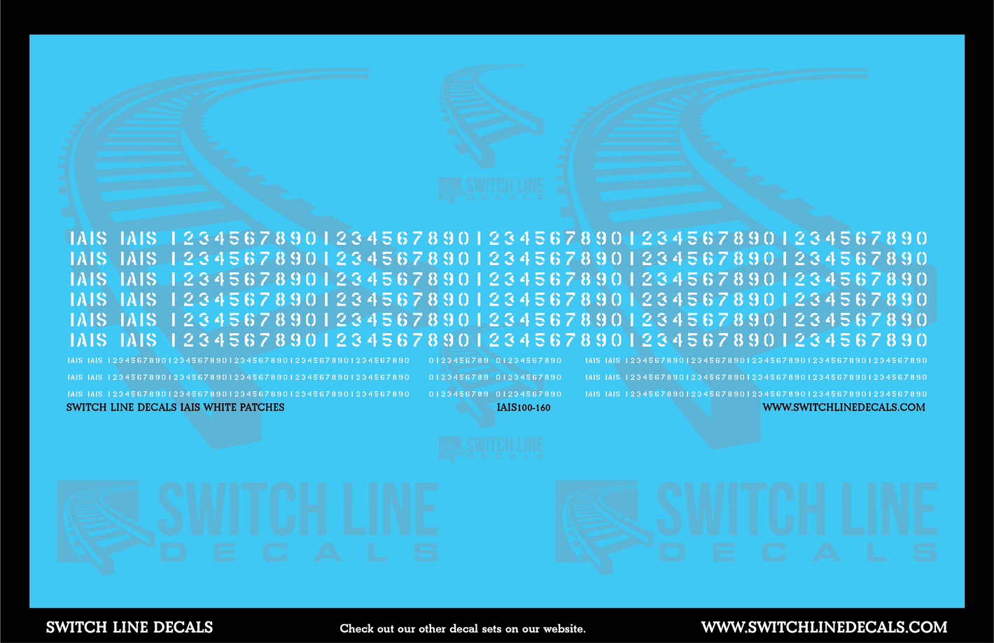 N Scale Iowa Interstate White Patches Decal Set