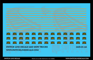 N Scale Iowa Interstate MOW Trucks Decal Set