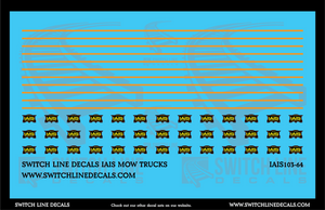 S Scale Iowa Interstate MOW Trucks Decal Set