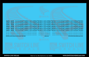 HO Scale Iowa Interstate Black Patches Decal Set