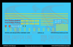 N Scale Iowa Northern F40PH Locomotive Decal Set