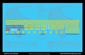 HO Scale Iowa Northern F40PH Locomotive Decal Set