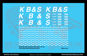 N Scale KBS Alco 308 & 309 Locomotive Decal Set