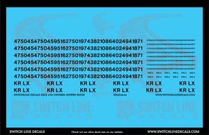 S Scale KRLX 4750 Covered Hopper Patch Decal Set | Fusion Scale Hobbies