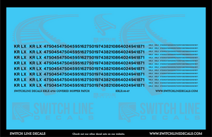 HO Scale KRLX 4750 Covered Hopper Patch Decal Set | Fusion Scale Graphics