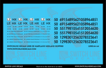 N Scale LEHX Ex Maryland Midland 2 Bay Covered Hopper Patches Decal Set