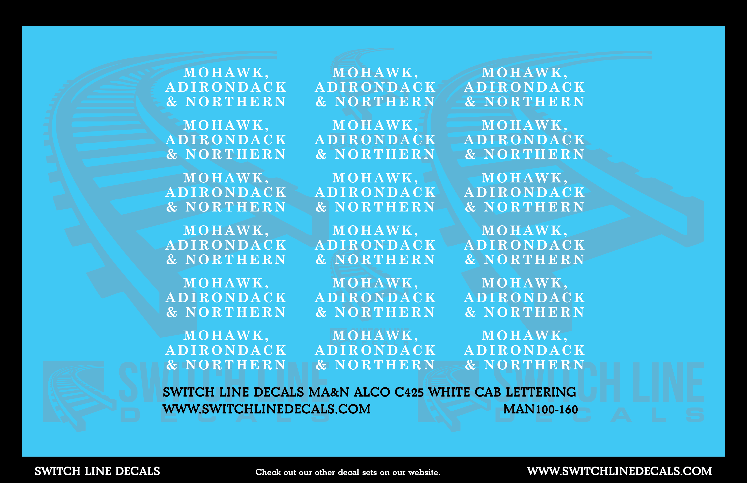 Nmu Lettering Pdf N Scale Mohawk, Adirondack and Northern Alco C425 White Cab Lettering